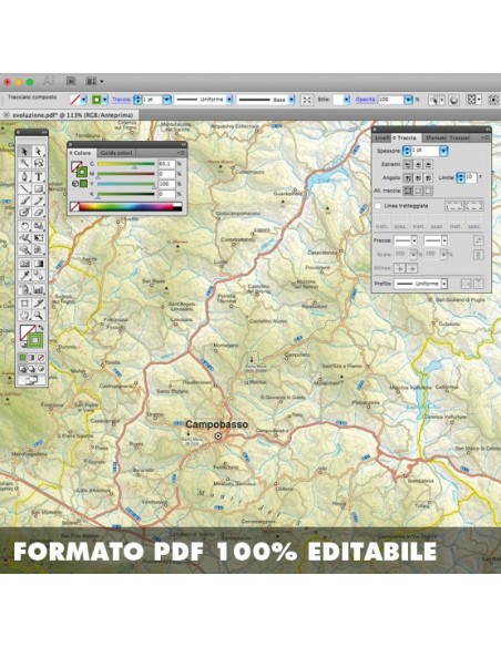 Mappa del Molise pdf scala 1:200.000