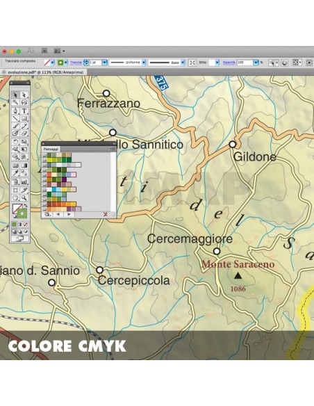 Mappa del Molise pdf scala 1:200.000
