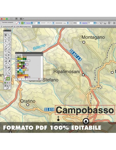 Mappa del Molise pdf scala 1:200.000