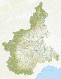 Mappa del Piemonte pdf scala 1:200.000