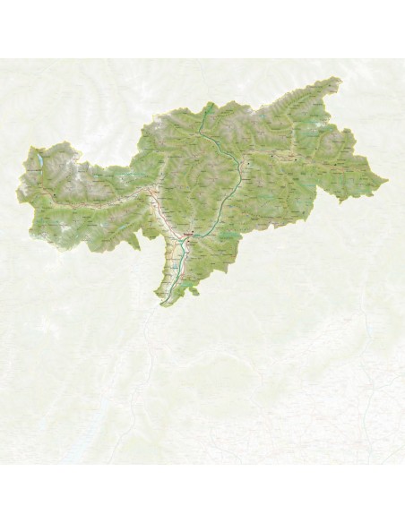Mappa del Trentino Alto Adige pdf scala 1:200.000