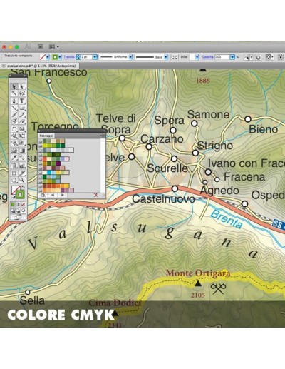 Mappa del Trentino Alto Adige pdf scala 1:200.000