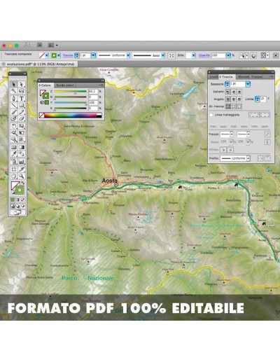 Mappa della Valle d'Aosta pdf scala 1:200.000