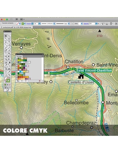 Mappa della Valle d'Aosta pdf scala 1:200.000