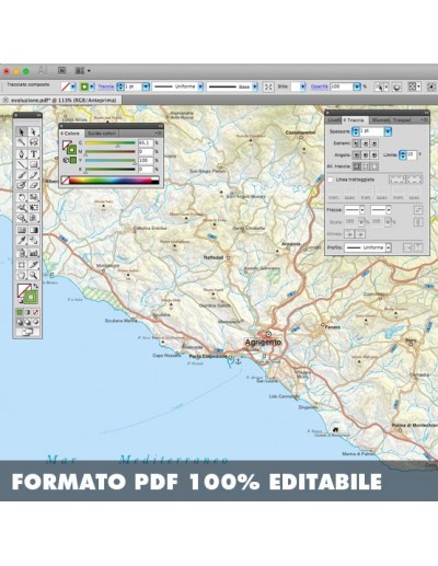 Mappa della provincia di Agrigento pdf scala...