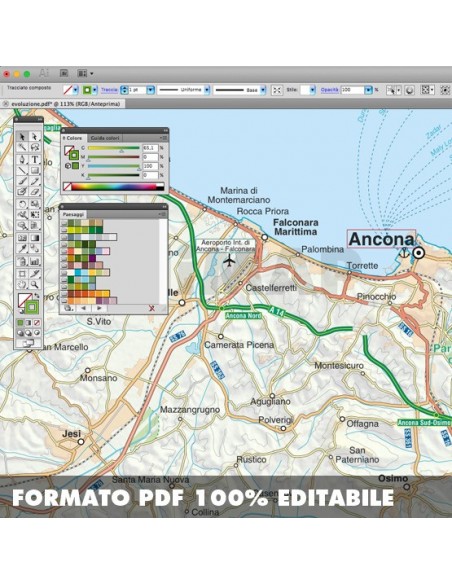 Mappa della provincia di Ancona pdf scala 1:200.000