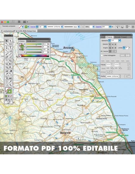 Mappa della provincia di Ancona pdf scala 1:200.000