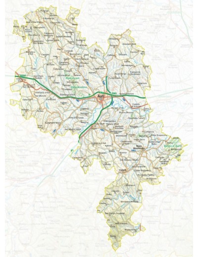 Mappa della provincia di Asti pdf scala 1:200.000