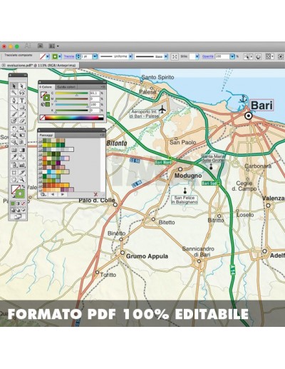 Mappa della provincia di Bari pdf scala 1:200.000