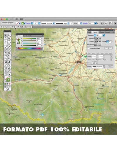 Mappa della provincia di Cuneo pdf scala 1:200.000