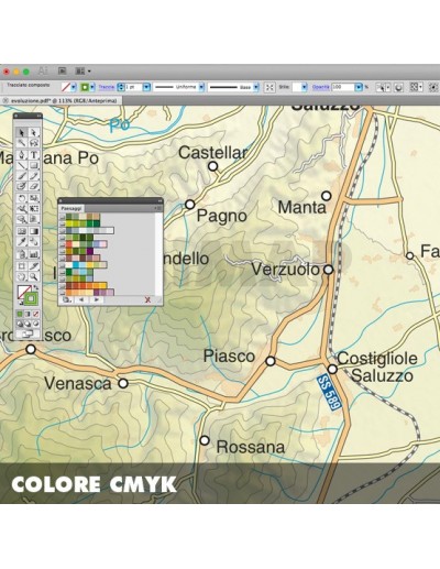 Mappa della provincia di Cuneo pdf scala 1:200.000