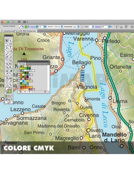 Mappa della provincia di Como pdf scala 1:200.000