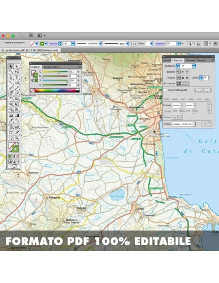 Mappa della provincia di Catania pdf scala 1:200.000