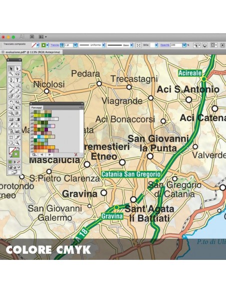 Mappa della provincia di Catania pdf scala 1:200.000