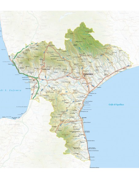 Mappa della provincia di Catanzaro pdf scala 1:200.000