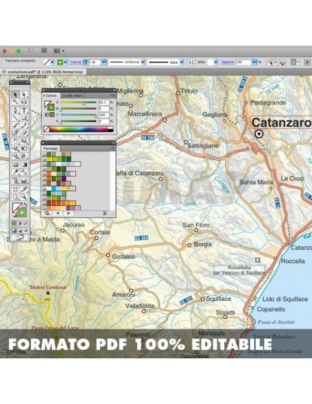 Mappa della provincia di Catanzaro pdf scala 1:200.000