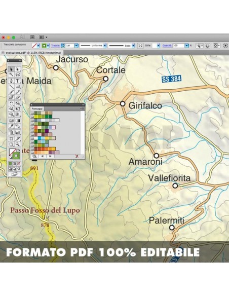 Mappa della provincia di Catanzaro pdf scala 1:200.000