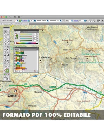 Mappa della provincia di Enna pdf scala 1:200.000