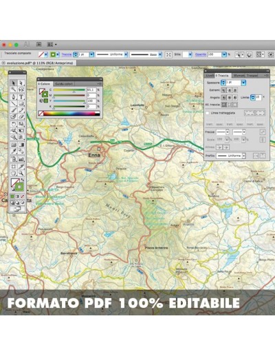 Mappa della provincia di Enna pdf scala 1:200.000