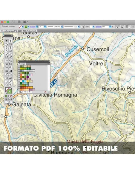 Mappa della provincia di Forlâ€œ-Cesena pdf scala 1:200.000