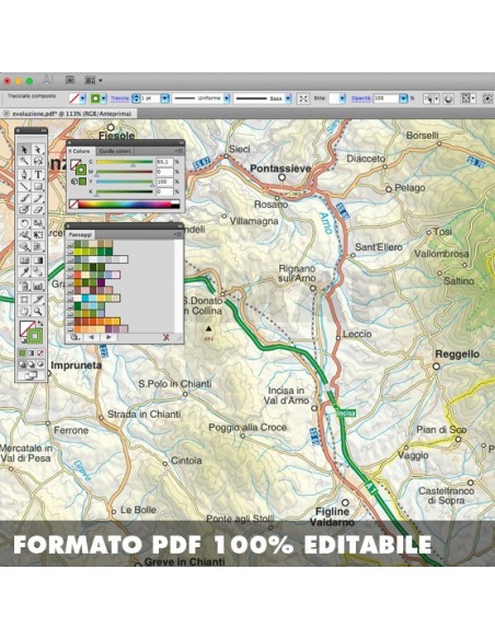 Mappa della provincia di Firenze pdf scala 1:200.000