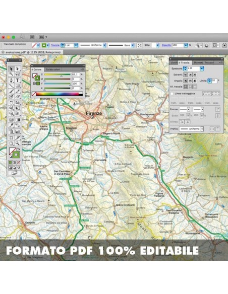 Mappa della provincia di Firenze pdf scala 1:200.000