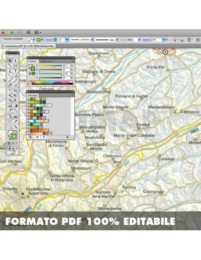 Mappa della provincia di Fermo pdf scala 1:200.000