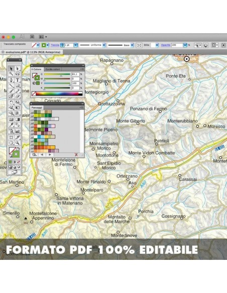 Mappa della provincia di Fermo pdf scala 1:200.000