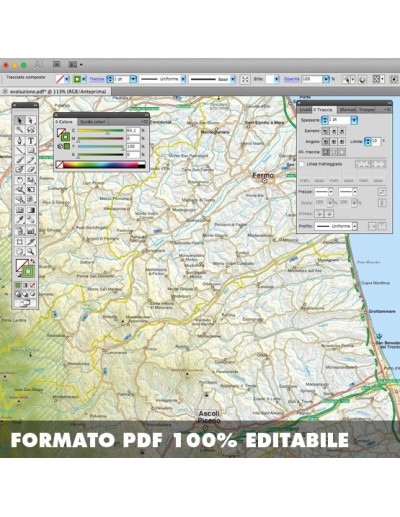 Mappa della provincia di Fermo pdf scala 1:200.000