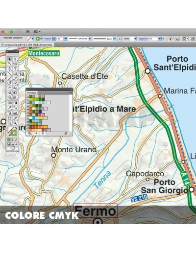 Mappa della provincia di Fermo pdf scala 1:200.000