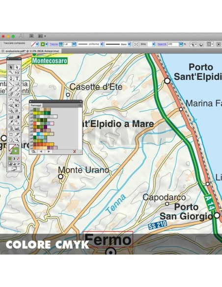 Mappa della provincia di Fermo pdf scala 1:200.000