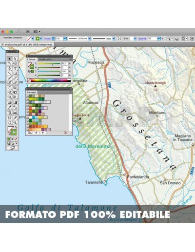 Mappa della provincia di Grosseto pdf scala...