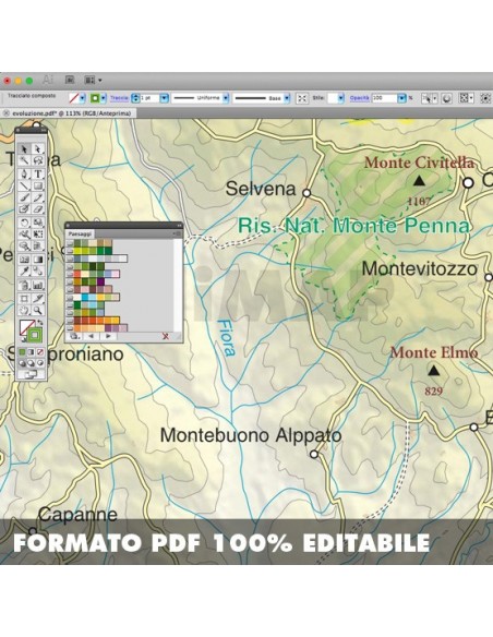 Mappa della provincia di Grosseto pdf scala 1:200.000