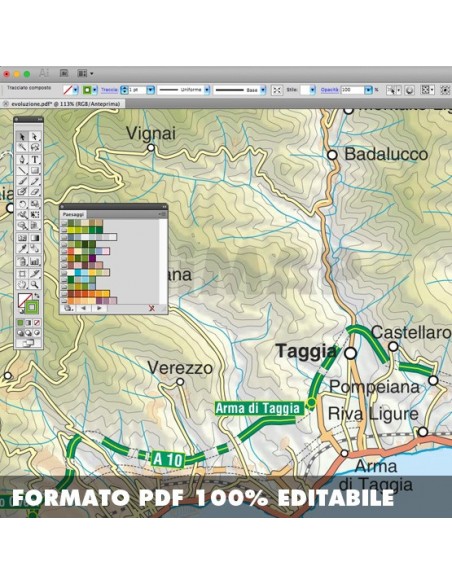 Mappa della provincia di Imperia pdf scala 1:200.000
