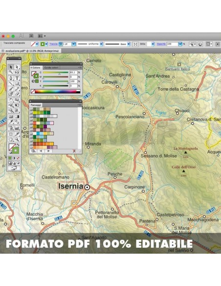 Mappa della provincia di Isernia pdf scala 1:200.000