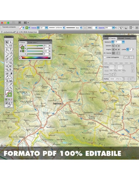Mappa della provincia di Isernia pdf scala 1:200.000