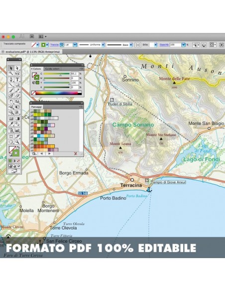 Mappa della provincia di Latina pdf scala 1:200.000