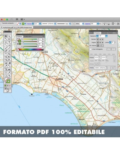 Mappa della provincia di Latina pdf scala...