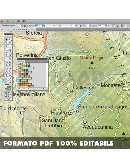 Mappa della provincia di Macerata pdf scala 1:200.000