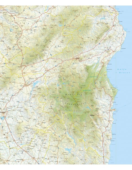 Mappa della provincia di Nuoro pdf scala 1:200.000