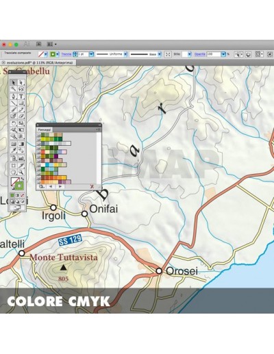 Mappa della provincia di Nuoro pdf scala 1:200.000