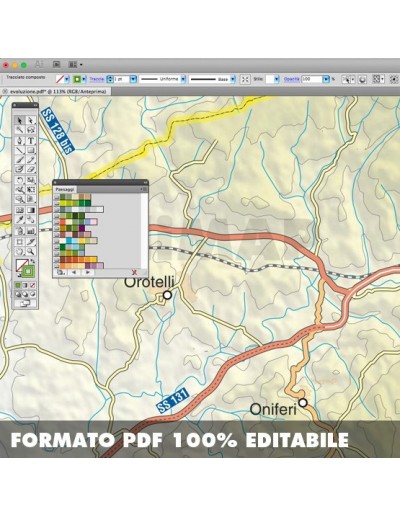 Mappa della provincia di Nuoro pdf scala 1:200.000
