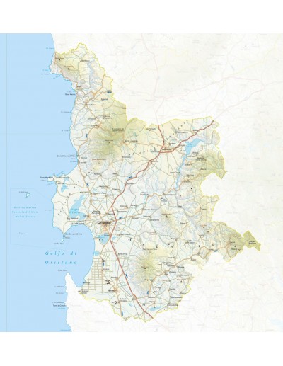 Mappa della provincia di Oristano pdf scala 1:200.000