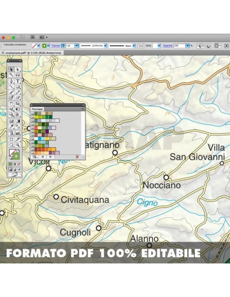 Mappa della provincia di Pescara pdf scala 1:200.000
