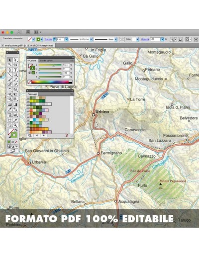 Mappa della provincia di Pesaro Urbino eps...