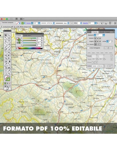 Mappa della provincia di Pesaro Urbino eps...