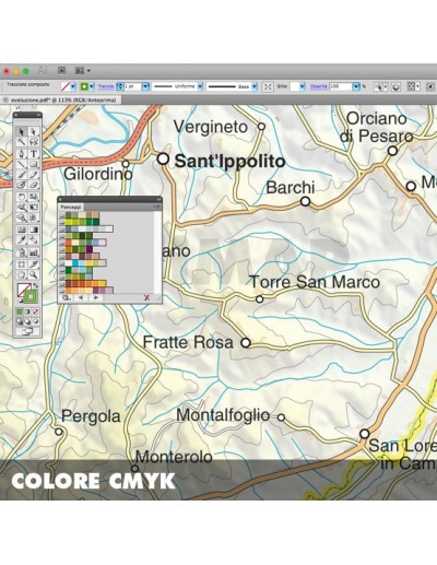 Mappa della provincia di Pesaro Urbino eps...