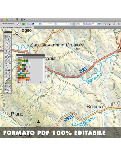 Mappa della provincia di Pesaro Urbino eps...