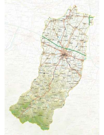 Mappa della provincia di Reggio nell'Emilia pdf scala 1:200.000
