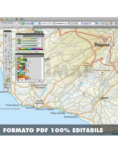 Mappa della provincia di Ragusa pdf scala...